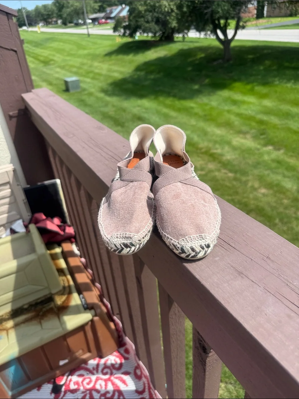 Women’s Taupe Espadrille Slip-On Sandals